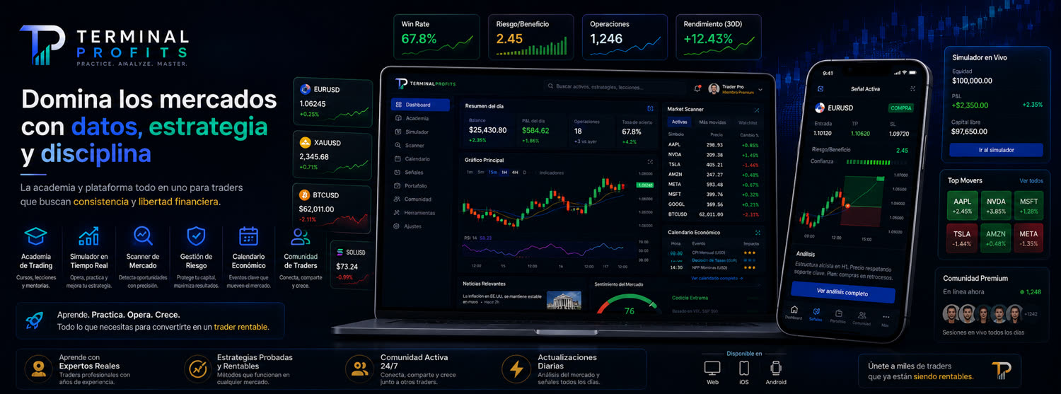 Terminal Profits — plataforma de trading